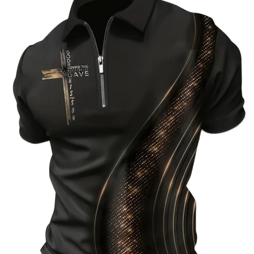 Stylish Black and Gold Men's Shirt